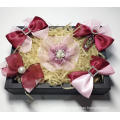 New fashion gift girl birthday gift set pink ribbon bow ribbon flower hairpin cute sweet children hairpin set